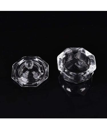 1Pc Crystal Cup Lid Glass Nail Art Dappen Dish Cup Acrylic Liquid Makeup Powder Nail Styling Tool Equipment Tools Beauty Health - Buy Online on GoSupps.com