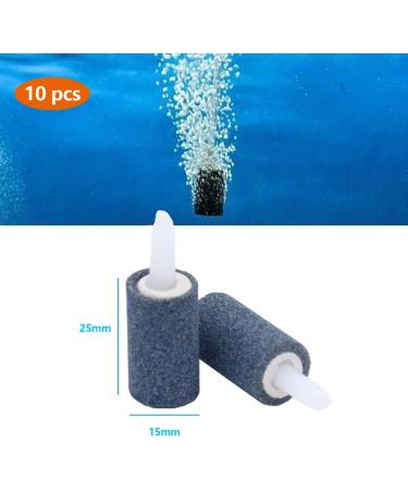 Ymwalk 10-Piece Air Stones for Aquarium - 2.5 cm Cylinder Bladder Egg Air Stones & Air Pump - Ideal for Freshwater & Saltwater Fish Tanks - Buy Online on GoSupps.com