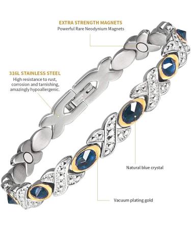 Wollet Jewelry 8MM Magnetic Bracelet for Women - 19CM Energy Healthy Bracelet - Buy Online on GoSupps.com