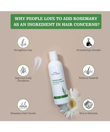 Rosemary Hair Growth Shampoo | Sulfate & Paraben Free | Caffeine & Green Tea | All Hair Types | 200 ml - Men & Women - Buy Online on GoSupps.com