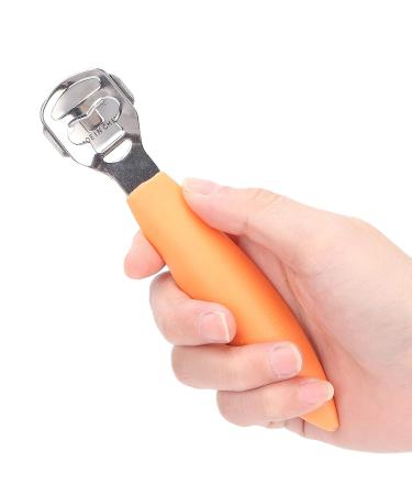 Premium Stainless Steel Hornhaut Traser - Pedicure Footfile Tool for Hard Skin & Calluses (Orange) - Buy Online on GoSupps.com