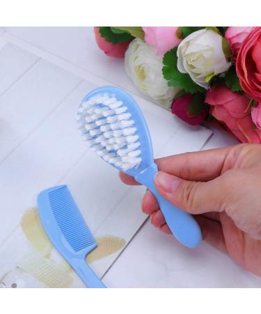 Baby Massage Comb Hair Brush Set with Soft Goat Bristles for Newborns and Toddlers - Buy Online on GoSupps.com