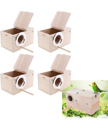 joyMerit 4Pcs Budgie Nest Box Breeding Boxes Aviary Bird Nesting With Stick - Buy Online on GoSupps.com