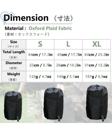 JEELAD Ultralight Compression Sack for Sleeping Bag | Space-Saving Gear for Camping, Hiking & Travel | Black Small - Buy Online on GoSupps.com
