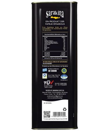 Sarakina Extra Virgin Olive Oil (PGI) - 5000 ml (5L) | Premium Quality International Shipping - Buy Online on GoSupps.com