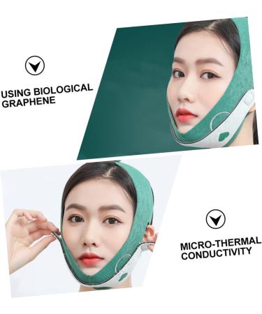 Didiseaon 1pc Thin Belt Aging Women Lift Slimmer Shaper Band Chin Strap Belt Strap Graphene Compact Woman Line Ribbon Stretch 60X10.5X1cm Green - Buy Online on GoSupps.com