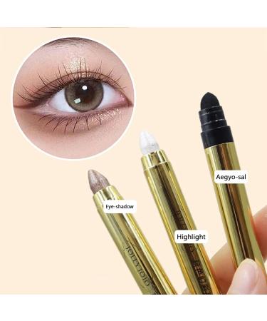 ETEDES Cream Matte & Shimmer Eyeshadow Stick Pencil | Waterproof Smoky Eye Makeup with Soft Brush | Long Lasting (Glitter White) - Buy Online on GoSupps.com