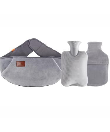 Hot water bag plush heat bottle 1 l soft plush federation relieves muscle pain menstruation and joint pain heat and cold therapy