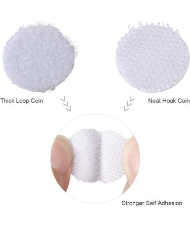 Self Adhesive Dots  1000Pcs(500 Pair Set) 0.39 Inch / 10mm Diameter Hook and Loop Dots Tape  10mm Nylon Sticky Back Coins  Suitable for Classroom  Office  Home  White 0.39 / 10mm - 1000Pcs - Buy Online on GoSupps.com