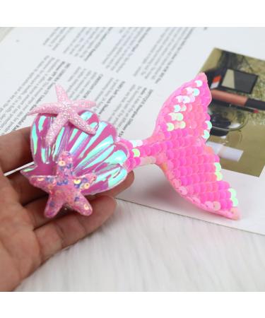 Mermaid Tail Hair Sparkling Pins - Pink Hair Clips for Women and Girls - Buy Online on GoSupps.com