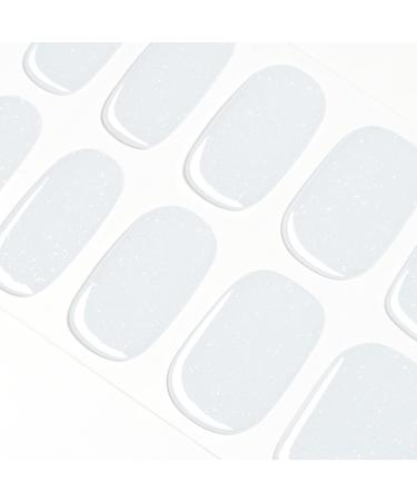 DANNI & TONI 28 Stickers Semi Cured Nail Wraps Soft Self-Adhesive Gel Nail Stickers Salon-Quality Gel Nail Polish Strips Manicure Stickers Set (High Tide)