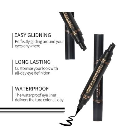 Bellesky Colorful Dual Ended Winged Eyeliner Stamp - Long Lasting & Waterproof Liquid Eyeliner (6 Colors) | Easy to Apply for Beginners & Makeup Artists - Buy Online on GoSupps.com