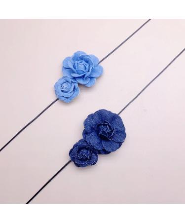 Southjieling Adjustable Flower Choker Necklace | Elegant Rose Choker for Girls & Women | Fashionable Dark Rope Accessories - International Shipping Available - Buy Online on GoSupps.com