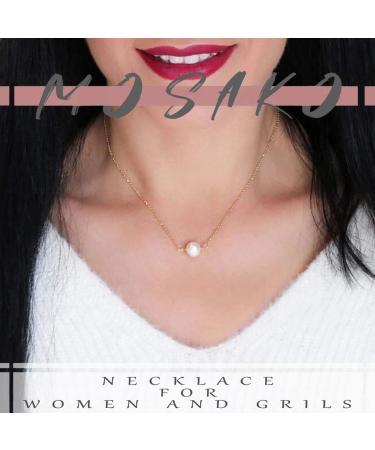 Shop Mosako Single Pearl Pendant Necklace - Gold Chain for Women | Elegant Short Necklaces for Every Occasion - Buy Online on GoSupps.com