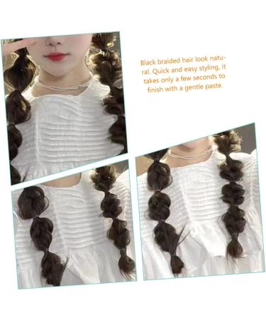 Beaupretty Bubble Twist Wig Double Ponytail Wig Ponytail Hair Extensions Hair Decorations Hair Extensions Headband Bun Wig Black Wig Braid High Temperature Wire The Bubble Women's 45X6CM Black - Buy Online on GoSupps.com