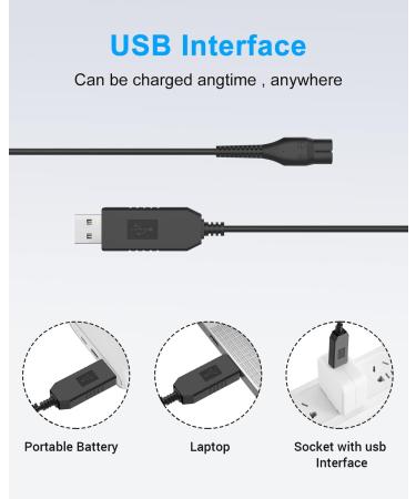 Philips One Blade Charger Cable - 4.3v A00390 USB Charging Cord for Oneblade QP2520 QP2620 MG3720 MG5730 BT3206 MG3710 MG5720 BT3208 - Replacement Charger for Philips Norelco Razor - Buy Online on GoSupps.com