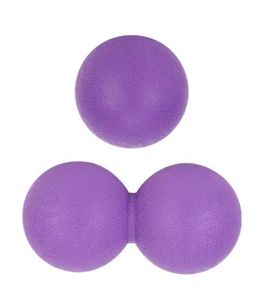 Tovinanna 2st Yoga Ball Triggerpunkt massage device Sorted foot massage roller Lacosse-Ball Hand massage devices Foot massager Small Joga muscle roll relaxation ball peanut violet