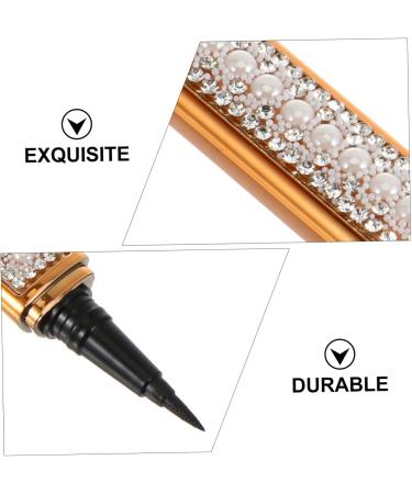 Mipcase Self Adhesive Mascara Eyelash Tools Eyeliner Pencil Black Makeup Supplies No Smudge Eye Shadow 1 count (Pack of 1) Golden - Buy Online on GoSupps.com