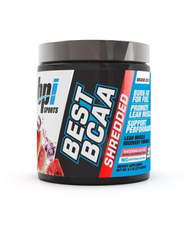 BPI Sports Best BCAA Shredded - Converts Fat to Energy - Weight Loss and Lean Muscle Support - Post-Workout Recovery - Watermelon Ice, 25 Servings, 275 g Watermelon Ice 9.7 Ounce (Pack of 1)