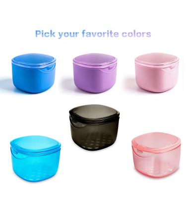 2022 Upgraded Uouovo Denture Bath Box Cup - No-Leak Case for Dentures, Retainers & Mouth Guards (Transparent Grey) - Buy Online on GoSupps.com