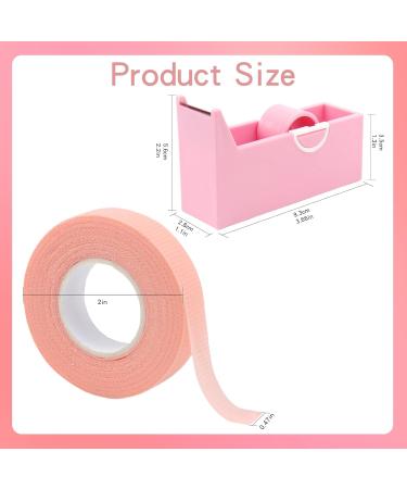 Eyelash Extension Tape Kit - Breathable Non-Woven Adhesive with Heart Shaped Cutter | 6 Pink Rolls for Ladies Makeup - Buy Online on GoSupps.com