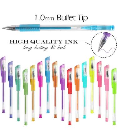 CAISEXILE 24 Glitter Gel Pens with 24 Free Refills - Ideal for Adult Coloring, Drawing, Doodling, and Writing - Buy Online on GoSupps.com