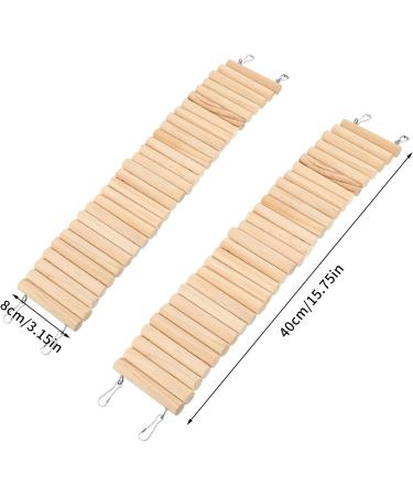 SOSPIRO Wooden Hamster Ladder Bridge - Small Animal Climbing Stair Toy for Hamsters & Chipmunks - Buy Online on GoSupps.com