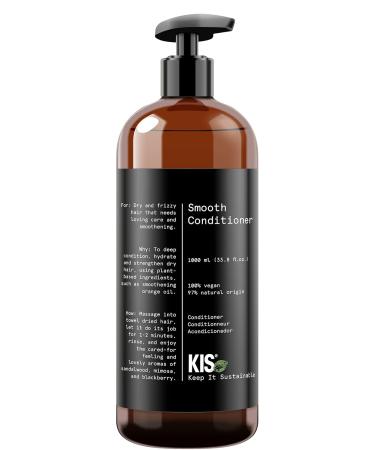 KIS Green Smooth Conditioner 1000ml - Vegan Sulfate-Free for Dry & Frizzy Hair - Soothing Orange Oil - Buy Online on GoSupps.com