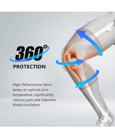 Professional Knee Brace Compression Sleeve for Men and Women - Medical Grade Support for Running, Meniscus Tear, Arthritis - Joint Pain Relief & Sports Injury Recovery - N2/Light Black - Buy Online on GoSupps.com