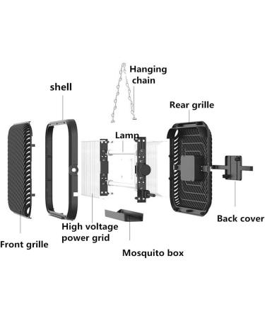 UV Mosquito Killer Double-sided Chandelier for Terrace Porch Backyard Home or Camping - Buy Online on GoSupps.com