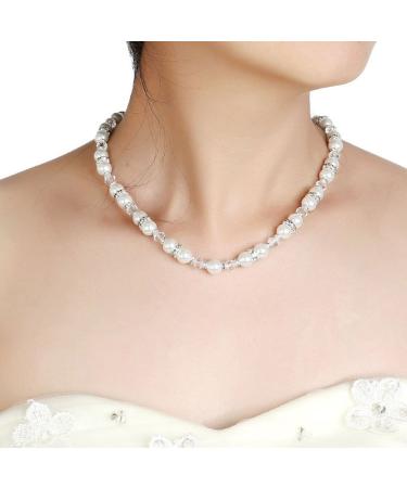 FXmimior Bridal Jewelry Backdrop Necklace - Exquisite Rhinestone Back Chain Jewelry for Women | Perfect Wedding Accessory - Buy Online on GoSupps.com