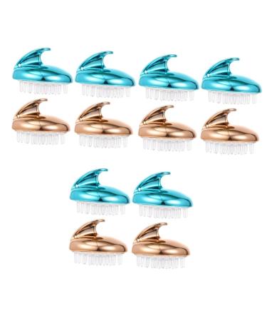 Magiclulu 12 STK Massage comb for the head massage comb massage brush curlshampoo round hairbrush laundry collector hand massager head wash hair cleaning brush handlap