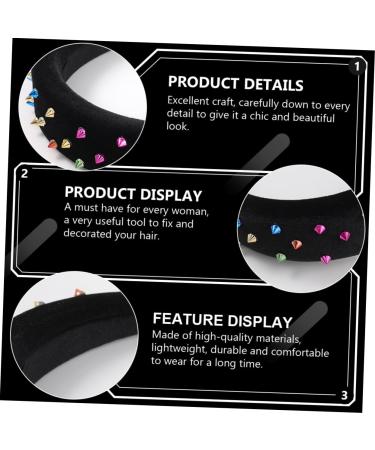 MAGICLULU Headband Wide Hairband Wide Sponge Hair Band Rivet Sponge Hairband Wide Sponge Hairband Wide Hair Band - Buy Online on GoSupps.com