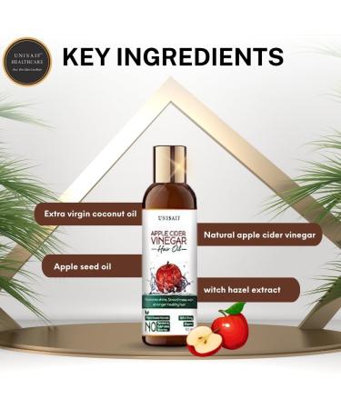 Apple Cider Vinegar Hair Oil for Dry Damaged Hair - Boost Shine & Growth | 100 ml Natural Hair Treatment - Buy Online on GoSupps.com