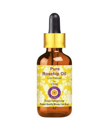 d ve herbes Pure Rosehip Seed Oil (Rosa rubiginosa) with Glass Dropper Cold Pressed 50ml (1.69 oz)