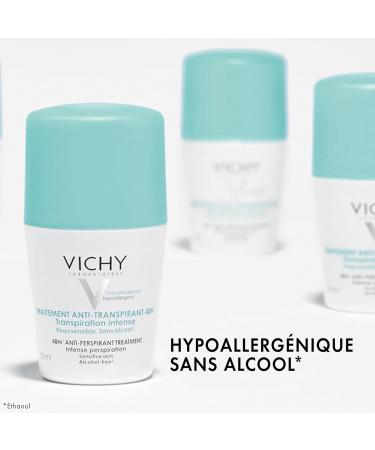 Vichy 48H Intensive Antiperspirant Treatment Roll-on Intense Perspiration Alcohol-Free Hypoallergenic For Sensitive Skin 50ml - Buy Online on GoSupps.com