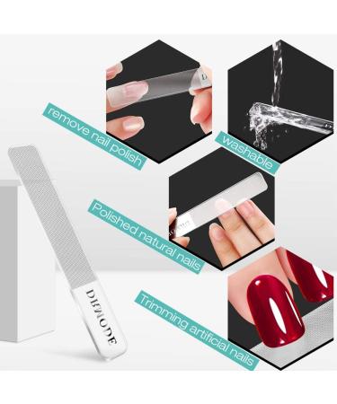 Buy Premium Nail File Set | Glass Nano Nail Files for Natural Nails | Drmode Upgraded Polisher with Case (2 Pieces) - Buy Online on GoSupps.com