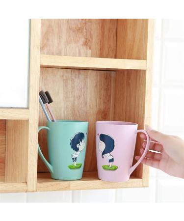Couple Toothbrush Cup Set - Cute Light Grey Mouthwash Cups for Home - Ideal for Couples - Buy Online on GoSupps.com