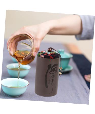 Zerodeko 1pc Office Tea Sealed Canister Sealed Container Tea Jar Food Storage Can Tea Coffee Vintage - Buy Online on GoSupps.com