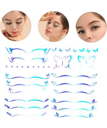 Healeved 18 Sheets Eyeliner Adhesive Eye Makeup Stickers Star Stickers Silver Eye Shadow Womens Makeup 1 count (Pack of 1) As Shownx3pcs - Buy Online on GoSupps.com