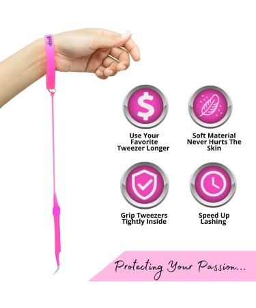 Lash Tweezers Protector Bracelet Wristband Pink - Buy Online on GoSupps.com