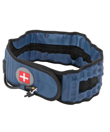 Lumbal traction belt decompression back belt inflatable lower back support for the lower back lord ose support belt lumbar support with inflator lumbar (blue)
