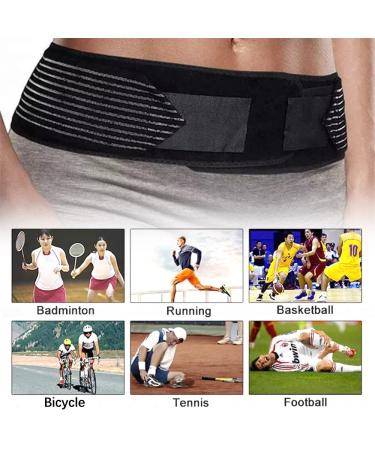 Compression Sacroiliac Hip Belt - Adjustable Lower Back Support for Pain Relief | Breathable SI Joint Brace with Elastic Straps for Women - Black - Buy Online on GoSupps.com