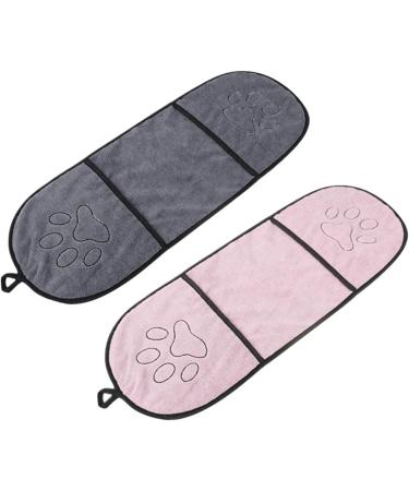 Nicoone Super Absorbent Dog Towel | Ultra Absorbent Fast Drying Pet Bath Towel for Cats & Dogs (Pink + Gray) - Ideal for International Shipping - Buy Online on GoSupps.com