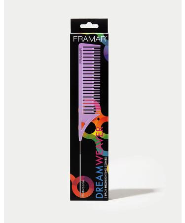Framar Dreamweaver Highlight Comb Set - Hair Stylist Combs for Balayage & Hair Coloring with Metal Pick - Pastel - Buy Online on GoSupps.com