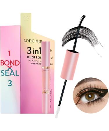 Lash Bond and Seal - Cluster Glue Mascara Long Lasting Individual Lash Mascara Glue Dual-ended Eye Lash Glue Mascara Cluster Eyelash for Women Girls Fanelod - Buy Online on GoSupps.com