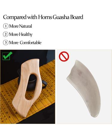 Wood Gua Sha Massage Device - Cellulite Relief Lymphatic Drainage for Legs Trigger Point Facial & Neck Pain Relief - Buy Online on GoSupps.com