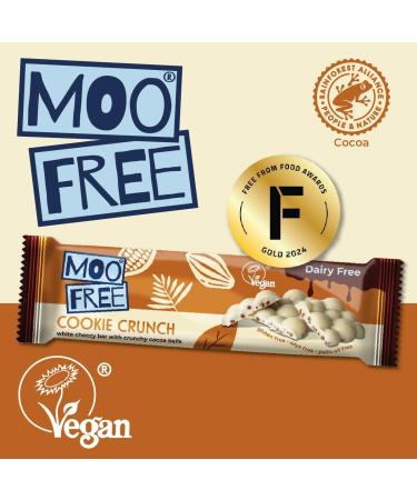  Moo Free Moo Free Dairy-Free Chocolate Bars 35g (10 GF Cookie Crunch) - Buy Online on GoSupps.com