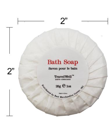 Travelwell 1oz Mini Bar Soap - 100 Pack | Hotel & Travel Size Toiletries - Individually Wrapped Bulk Soap Bars for AirBNBs, VRBO, Inns & Hotels - Buy Online on GoSupps.com