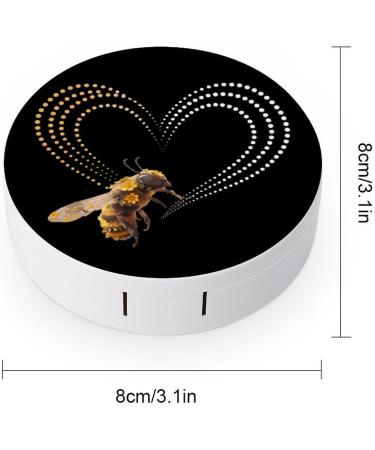 Shop BEE Heart Contact Lens Case with Mirror - Portable & Cute Eye Contact Lens Box Travel Kit - Buy Online on GoSupps.com